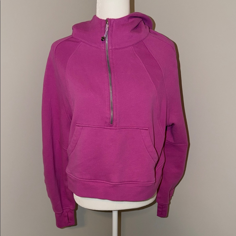 NWOT Lululemon Scuba Oversized Pink Half-Zip Hoodie M/L